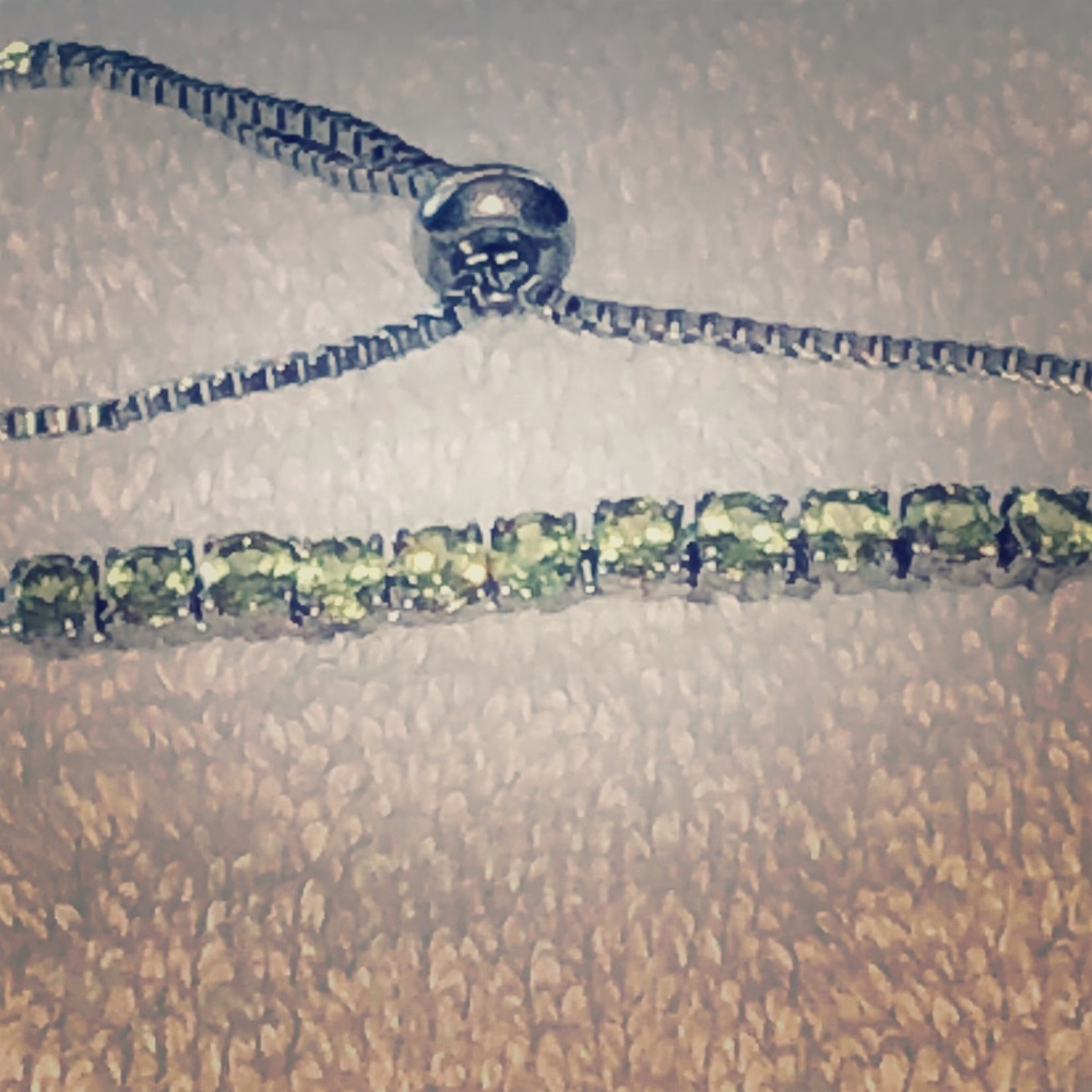 Peridot Magic Ball bracelet & stud earrings SET